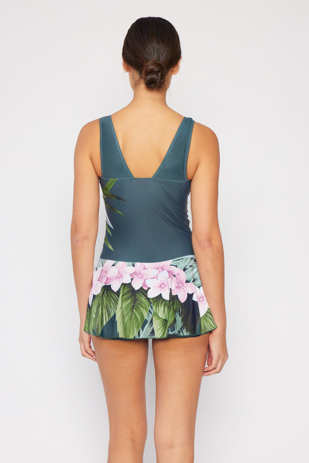 Swim Dress in Aloha Forest