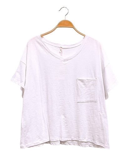 POCKET OVERSIZE V NECK