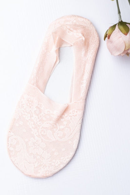 No-Slip Floral Lace Socks