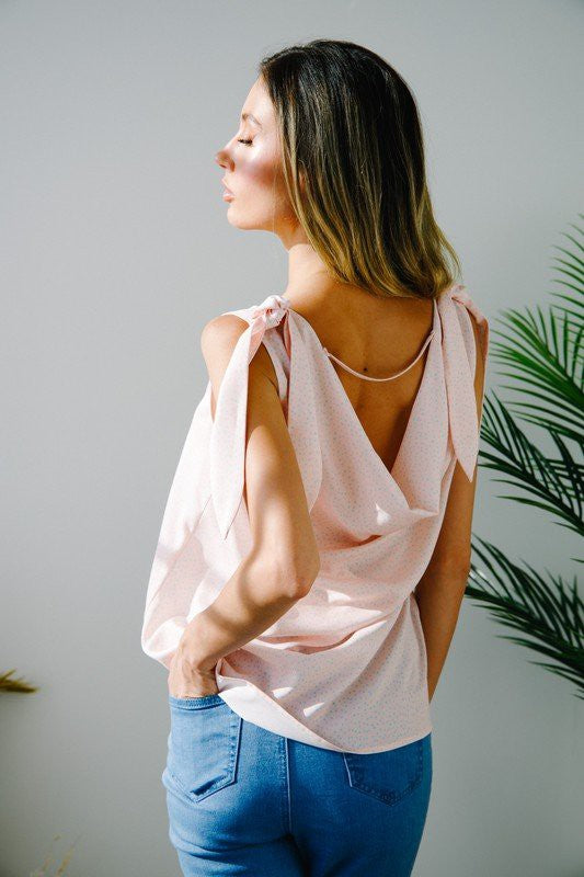 Solid V-Neck Sleeveless Top