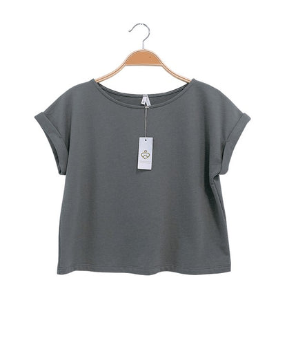 BRUSHED ORGANIC HEMP LOOSE FIT CROP TOP