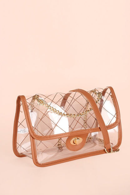 HIGH QUALITY QUILTED CLEAR PVC BAG