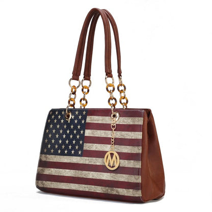 MKF Collection Nevaeh Flag Women Shoulder Purse