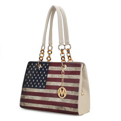 MKF Collection Nevaeh Flag Women Shoulder Purse