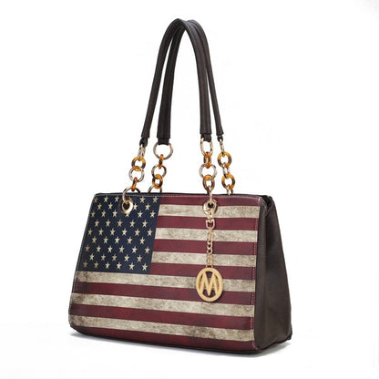 MKF Collection Nevaeh Flag Women Shoulder Purse