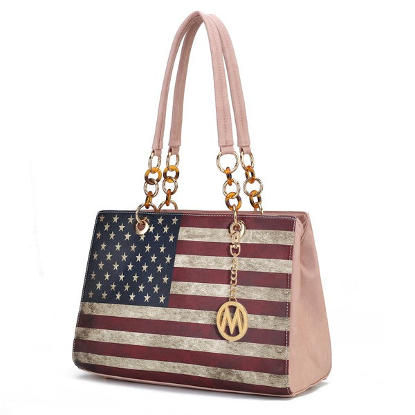 MKF Collection Nevaeh Flag Women Shoulder Purse