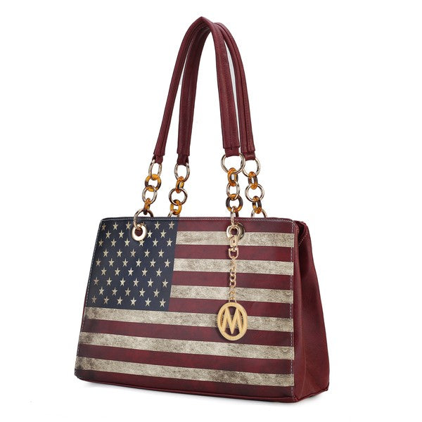 MKF Collection Nevaeh Flag Women Shoulder Purse