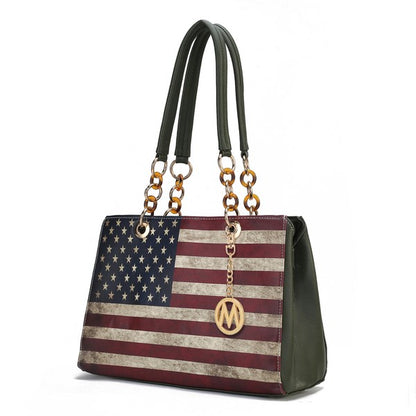 MKF Collection Nevaeh Flag Women Shoulder Purse