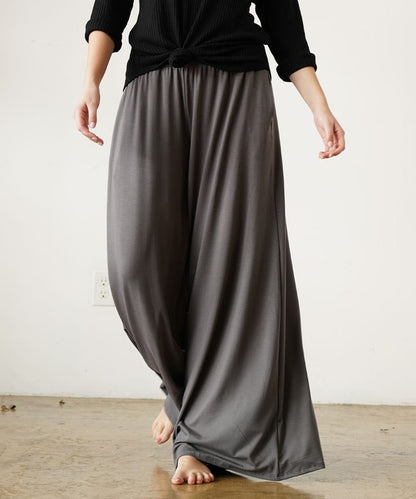 SMOCK ELASTIC WAIST MAXI PALAZZO Pants