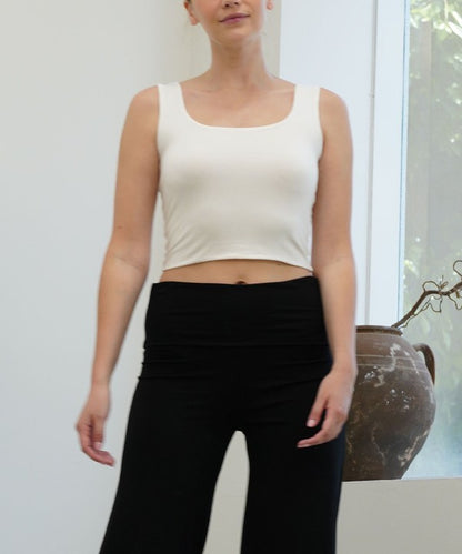 BAMBOO DOUBLE LAYER CROP TANK