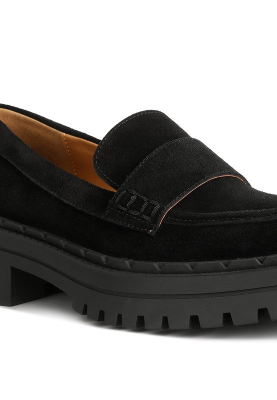 Honora Suede Chunky Loafers