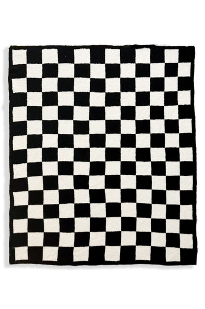 Luxe Soft Checkerboard Checker Throw Blanket