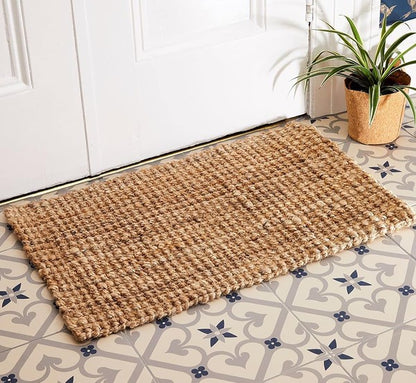 2x3 Feet Jute Hand-Woven Braided Door Mat Area Rug