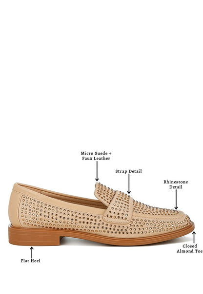 Hobbs Rhinestones Embellished Loafers