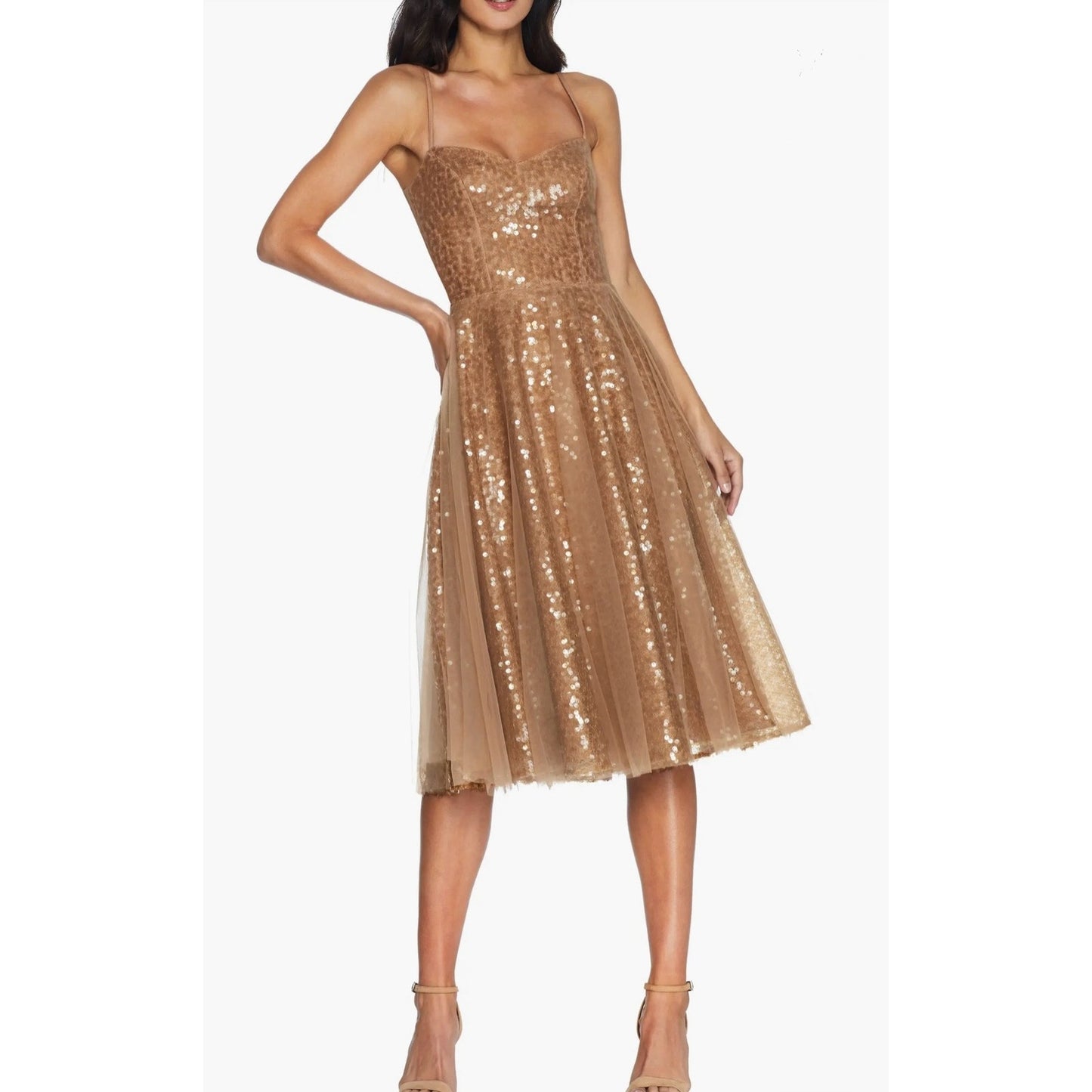 Dress The Population Sequin and Tulle Edith Dress- Size XXS