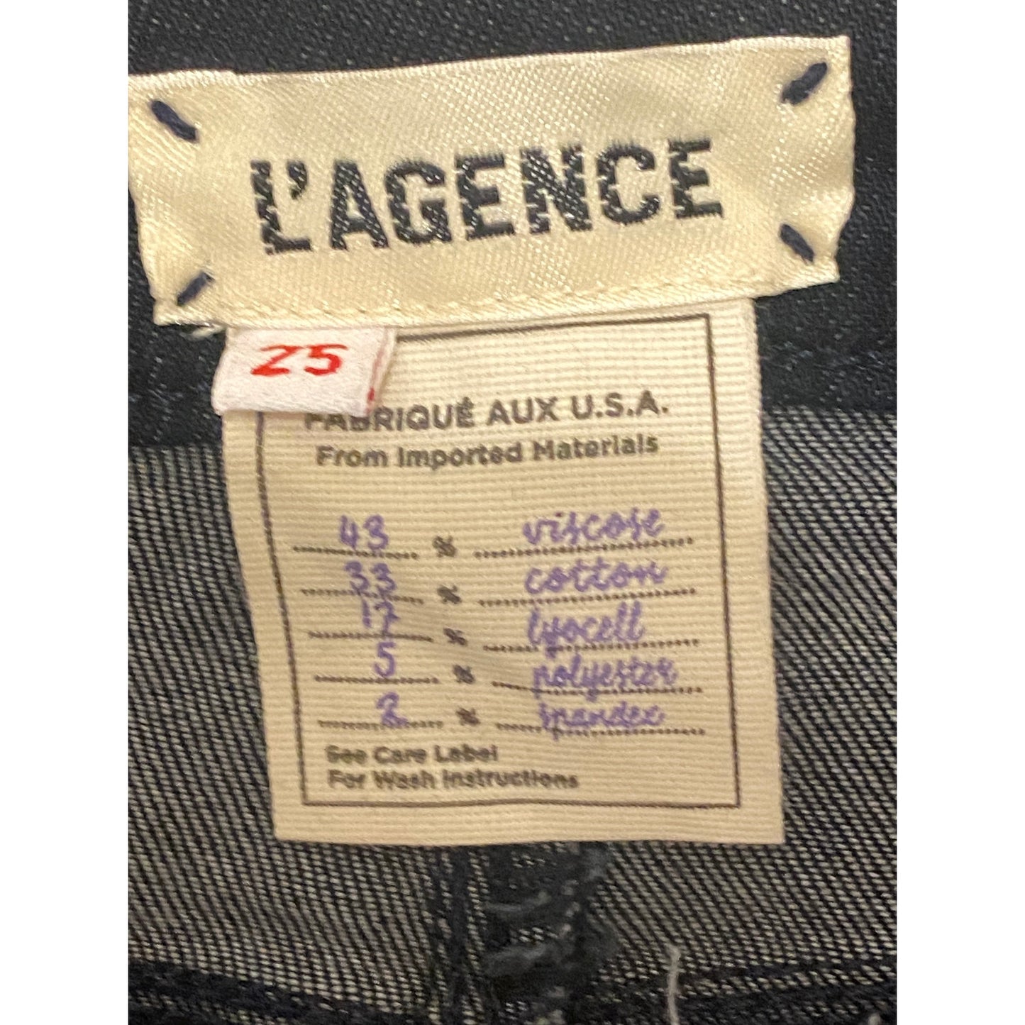 L'Agence Marguerite High Rise Skinny Jeans in Marlin Blue - Size 25