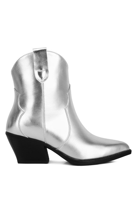 Wales Metallic Faux Leather Bootie