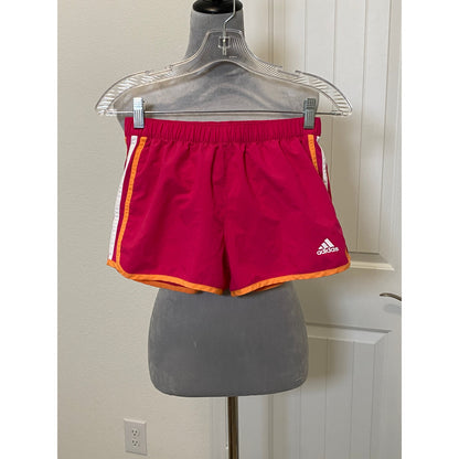 ADIDAS Women's Running Climalite Fluorescent Pink Shorts- Size S‎