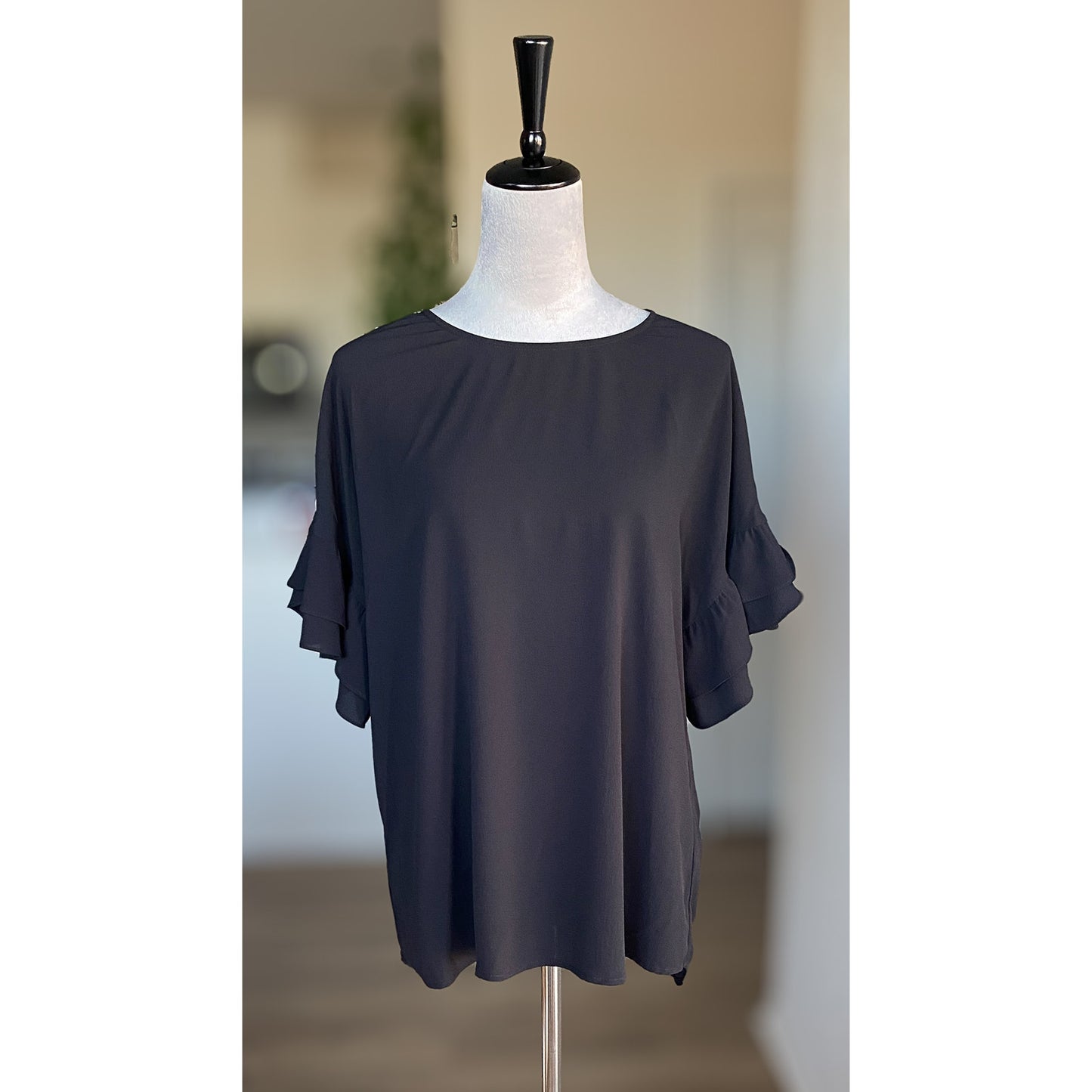 Pleione Black Blouse Size Large