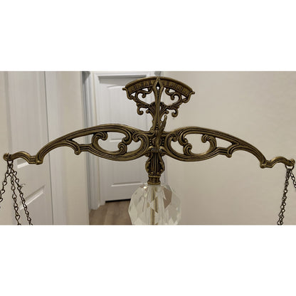 Catco Victorian Cherub Brass Tone Table Centerpiece Balance Scale