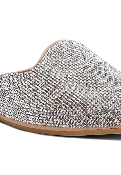 Rayen Rhinestones Embellished Mules