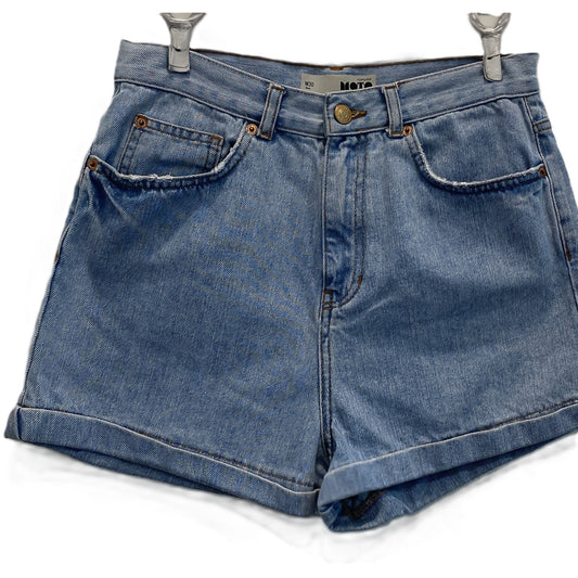 Topshop Moto Light Wash Mom Denim Shorts‎ Size 30