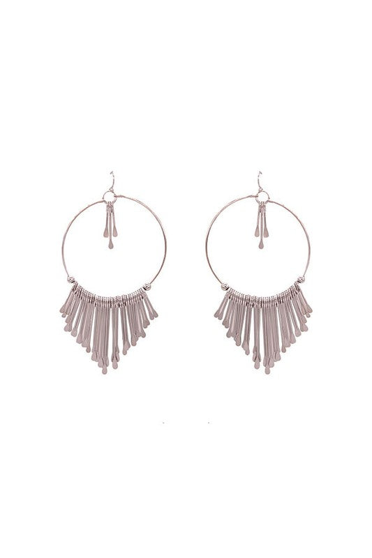 BOHEMIAN TASSEL HOOP EARRING