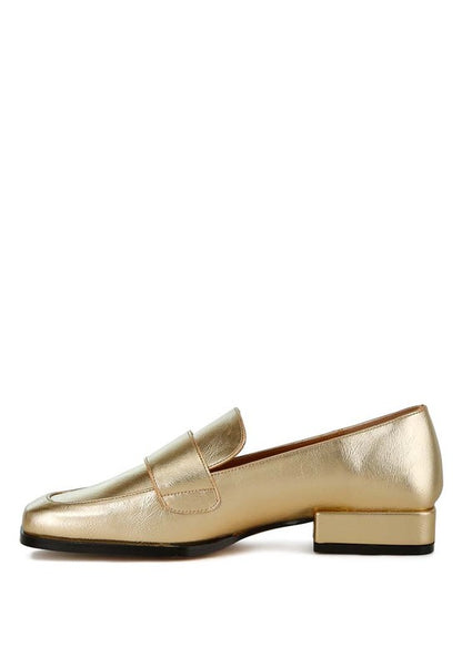 Jongs Metallic Penny Loafers