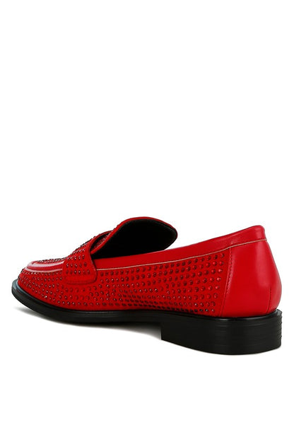 Hobbs Rhinestones Embellished Loafers