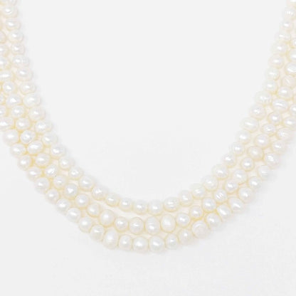 Three Strands Freshwater Pearl Necklace