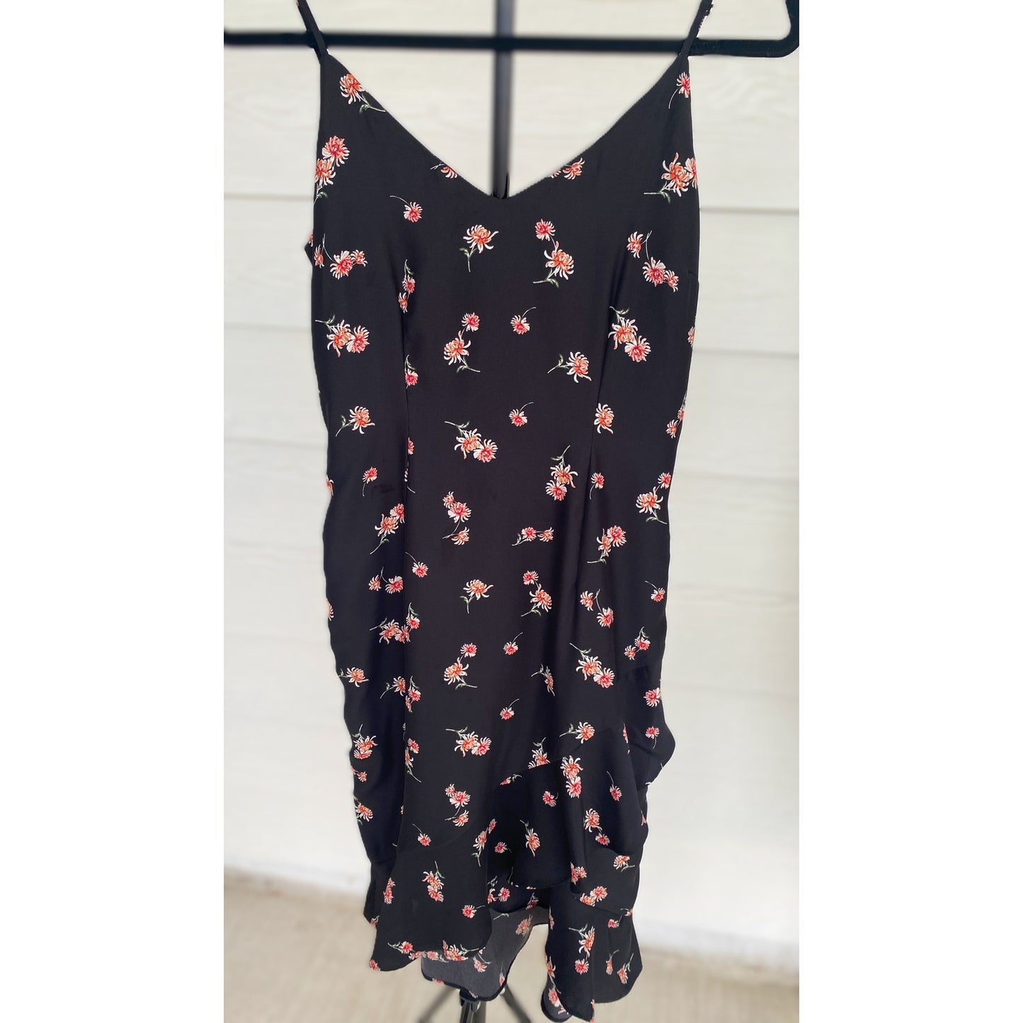 BB Dakota RSVP All Eyes on You Black Floral Knee-Length Dress - Size 4