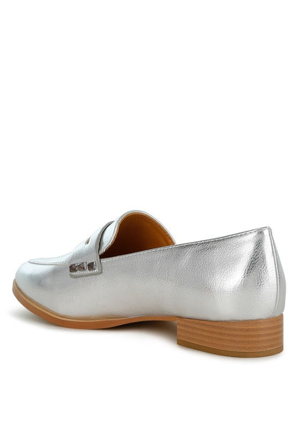 Potania Penny Strap Metallic Loafers