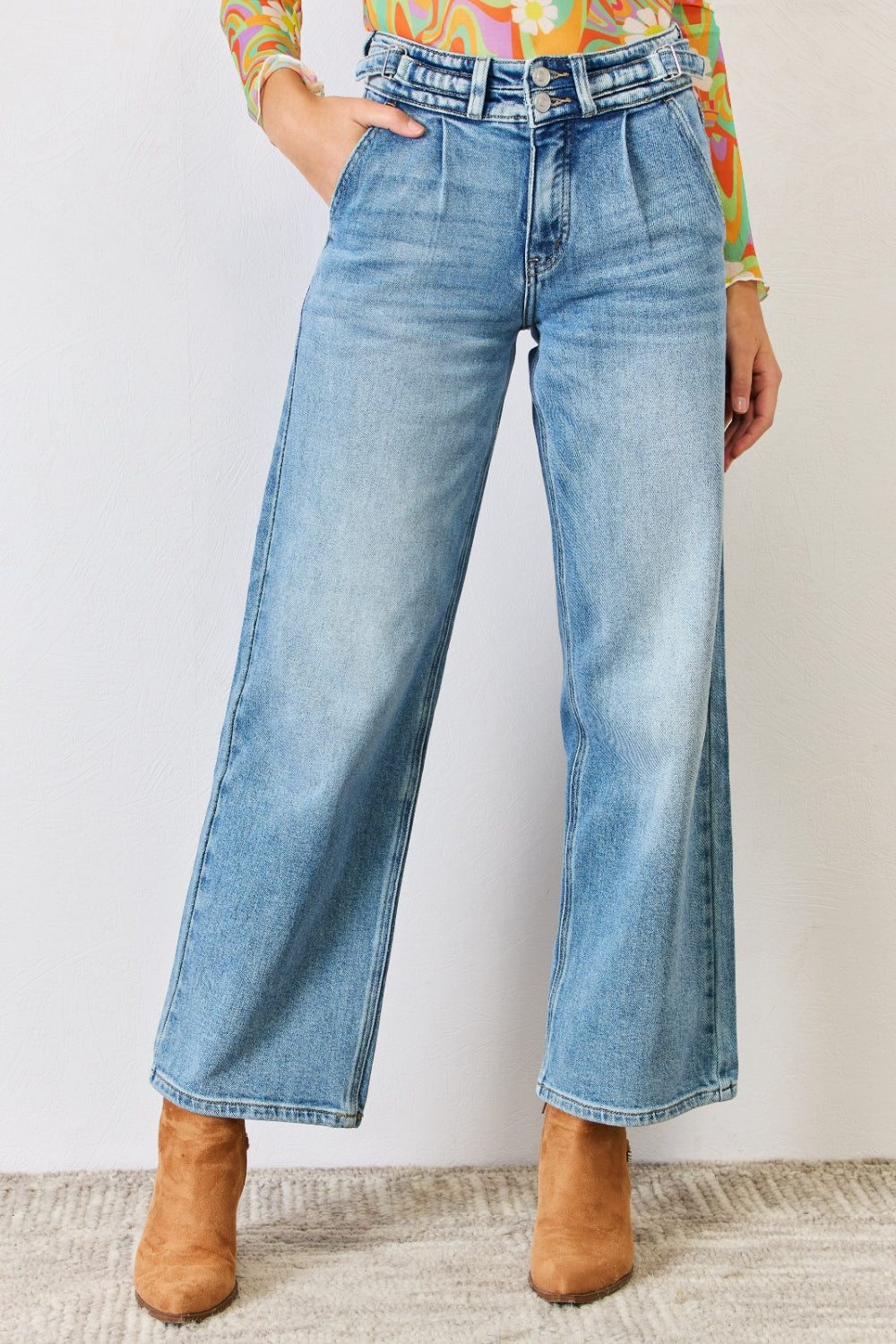 Kancan High Waist Wide Leg Jeans