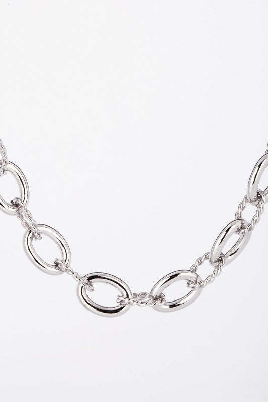 Bold chain necklace - silver