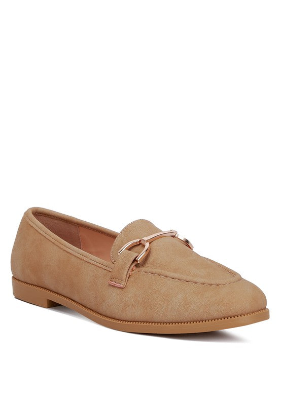 Jagger Horsebit Detail Flat Loafers