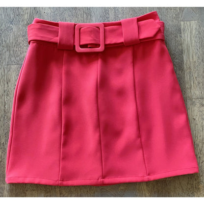 NWT Revolve Lovers + Friends Belted Coral Mini Skirt - Size XS