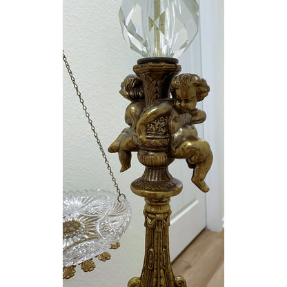 Catco Victorian Cherub Brass Tone Table Centerpiece Balance Scale