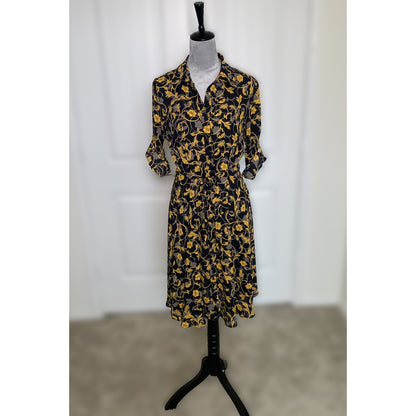 Nanette Lepore Half Sleeve Midi Shirt Dress - Size 8