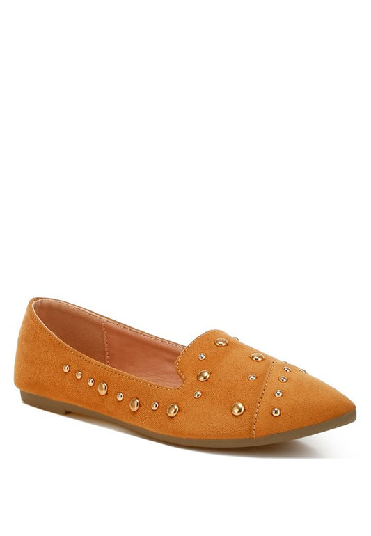 Olesia Stud Emebllished Ballet Flats