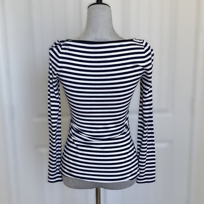 Stylish White House ~Black Market Striped Crewneck with Lining - Size - XXS