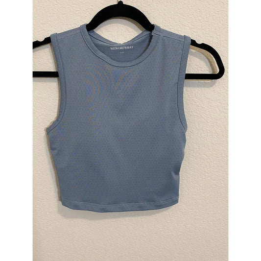 We Wore What Dusky Blue Athletic Muscle Tank - M