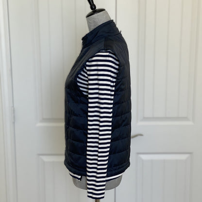 Zara Blue Quilted Puffer Vest - Size 36 (Mens)/S-M (Womens)