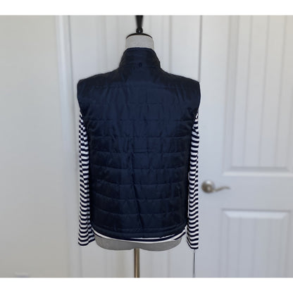 Zara Blue Quilted Puffer Vest - Size 36 (Mens)/S-M (Womens)